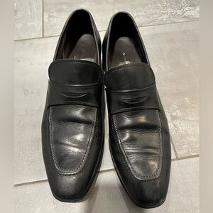 Salvatore Ferragamo Studio Men's Black Loafers Size 8.5 D made in Italy Luxury
